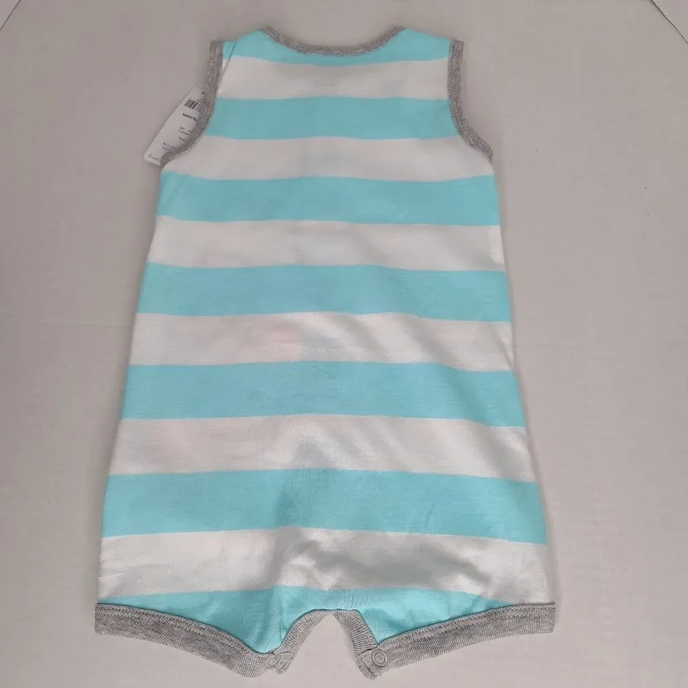 NWT Carters 12 month Striped Octopus Romper Snaps